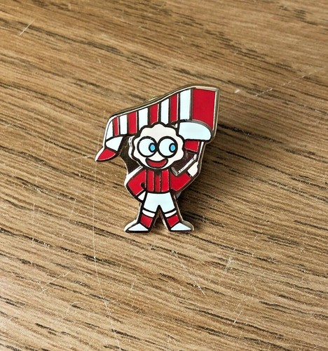 Red white football fan with - football,
